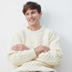 Free Shipping On Orders Over $100 — USA only Irish Wool Sweater For Men – Natural